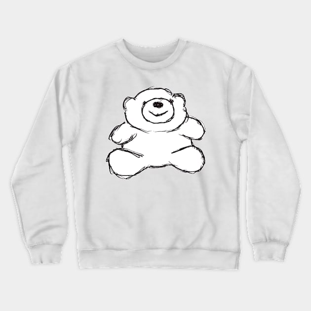 Sitting Smiley Bear Crewneck Sweatshirt by SmileyBearArt